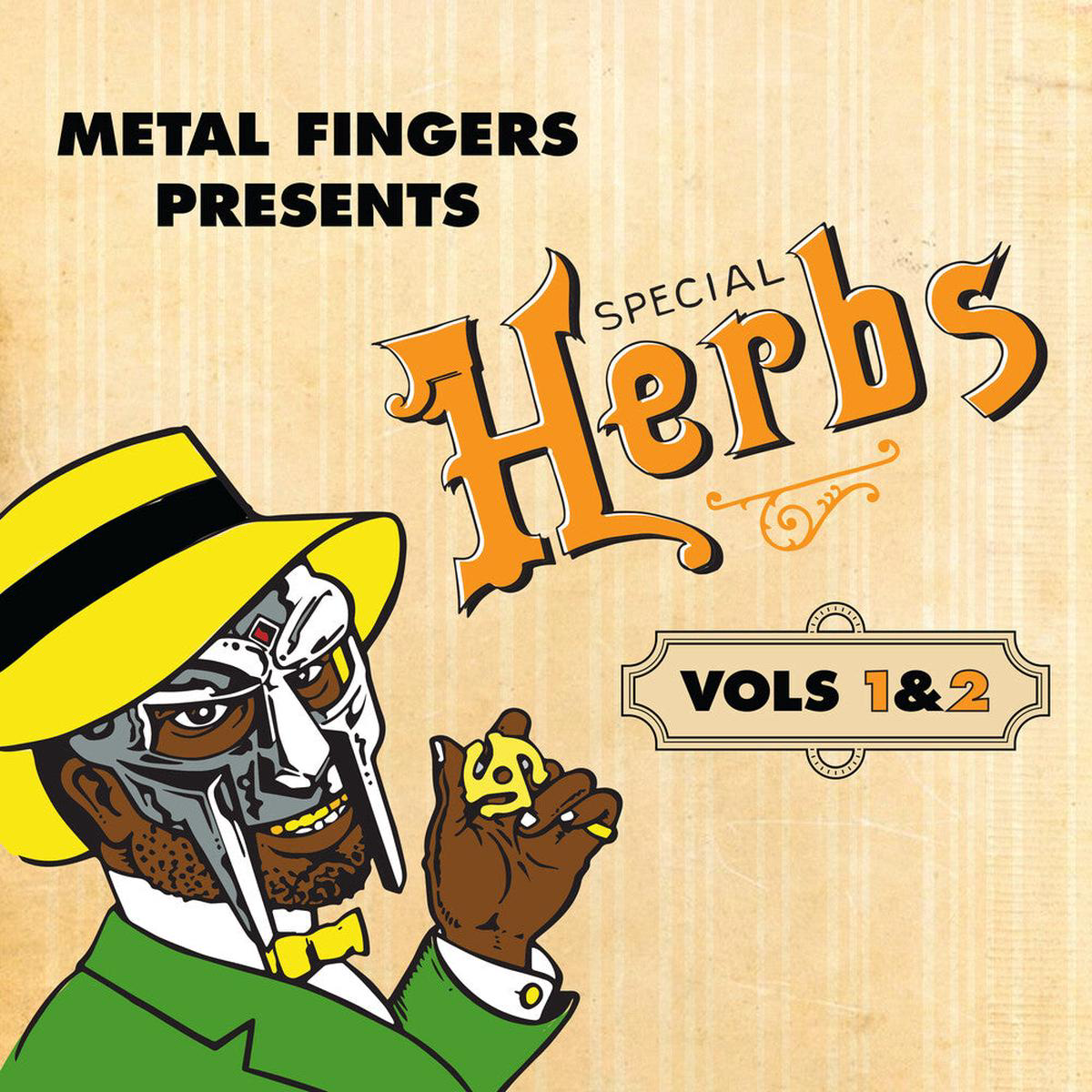 MF DOOM 8211 Metal Fingers Presents Special Herbs Vol 1 038 2 Mustard Yellow LP