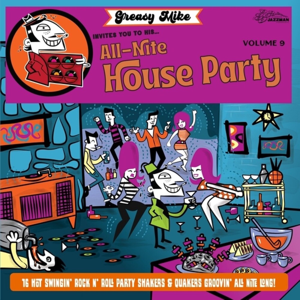 Greasy Mike’s 9: Invites You To His All-Nite / Var – Greasy Mike’s 9: Invites You To His All-Nite / Var [LP]