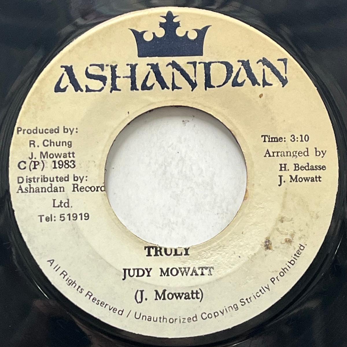 JUDY MOWATT / Truly (Ashandan, 7inch)