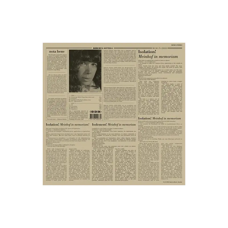 Settels: Music in Crisis – Vinyl LP