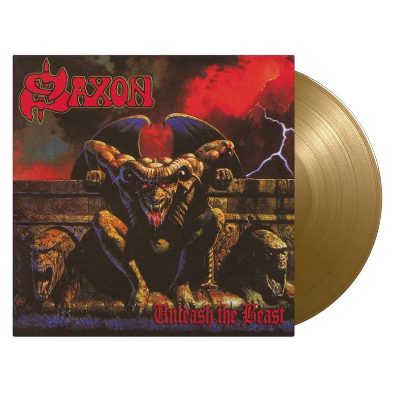 SAXON – Unleash The Beast (2024 Reissue with Cover Print) – LP – 180g Gold Coloured Vinyl