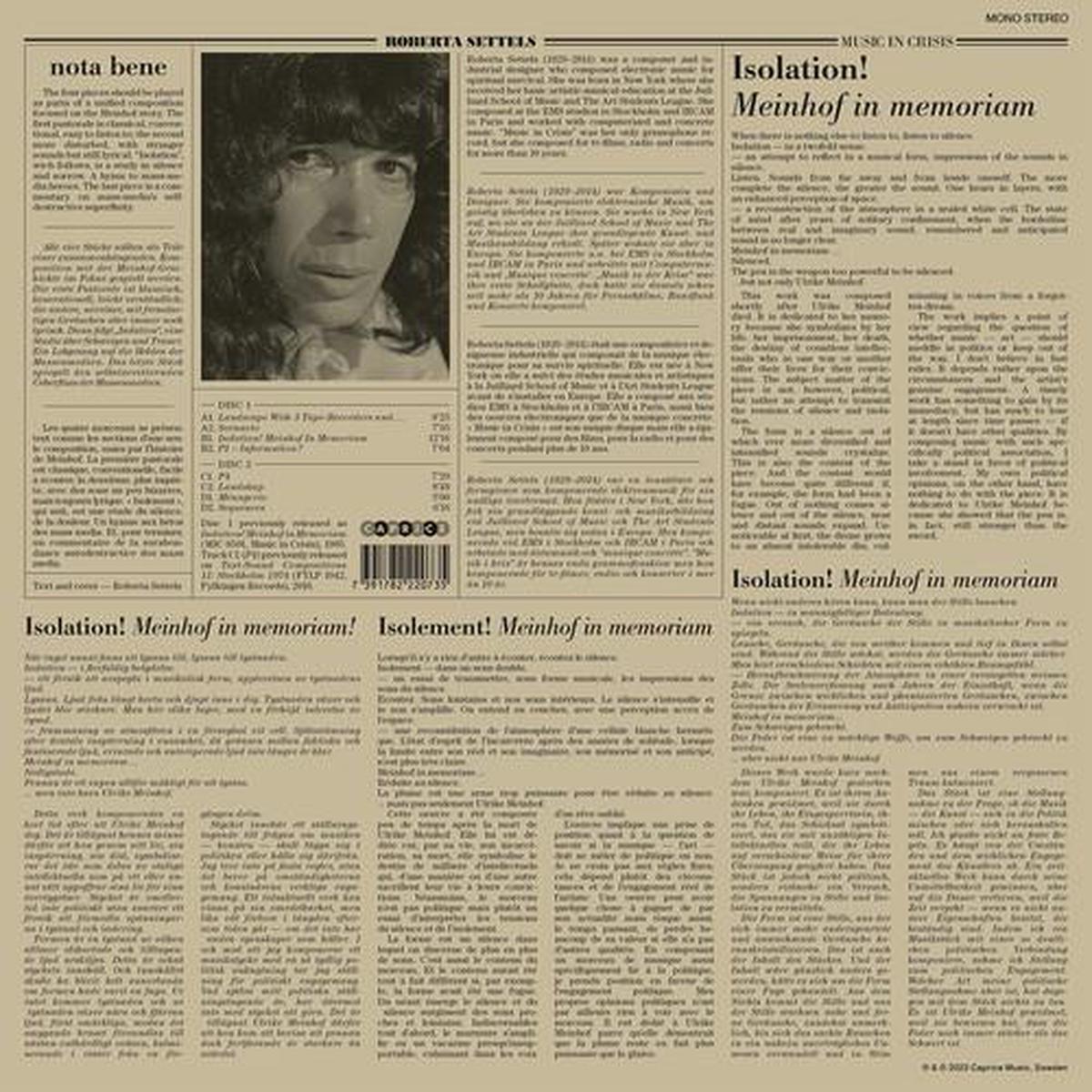 Settels Music in Crisis – Vinyl LP