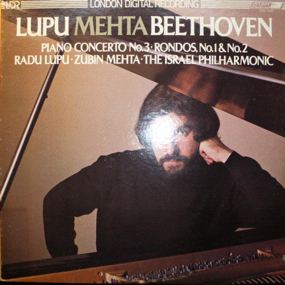 Zubin Mehta, Israel Philharmonic Orchestra, Radu Lupu, Beethoven  Piano Concerto No. 3 / Rondos No.1 & No.2 LP