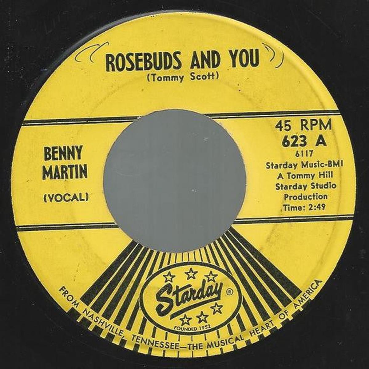 Benny Martin - Rosebuds And You / Sinful Cinderella (7") (Good Plus (G+))