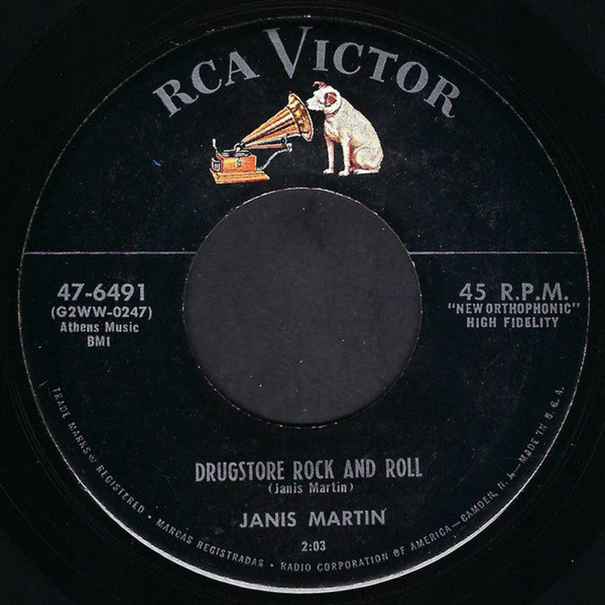 Janis Martin  - Drugstore Rock And Roll / Will You, Willyum (7") (Good Plus (G+))