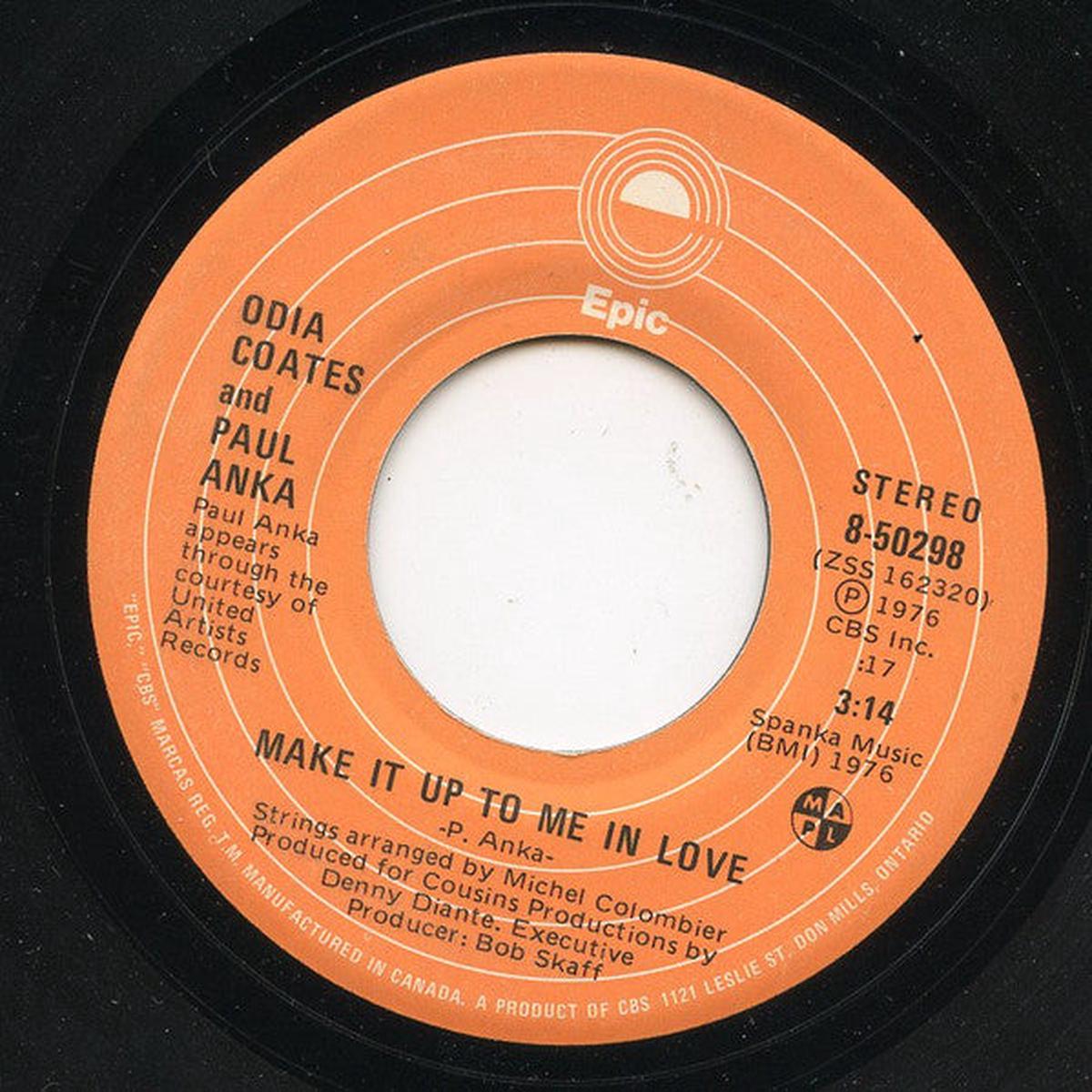 Odia Coates And Paul Anka - Make It Up To Me In Love (7") (Very Good Plus (VG+))