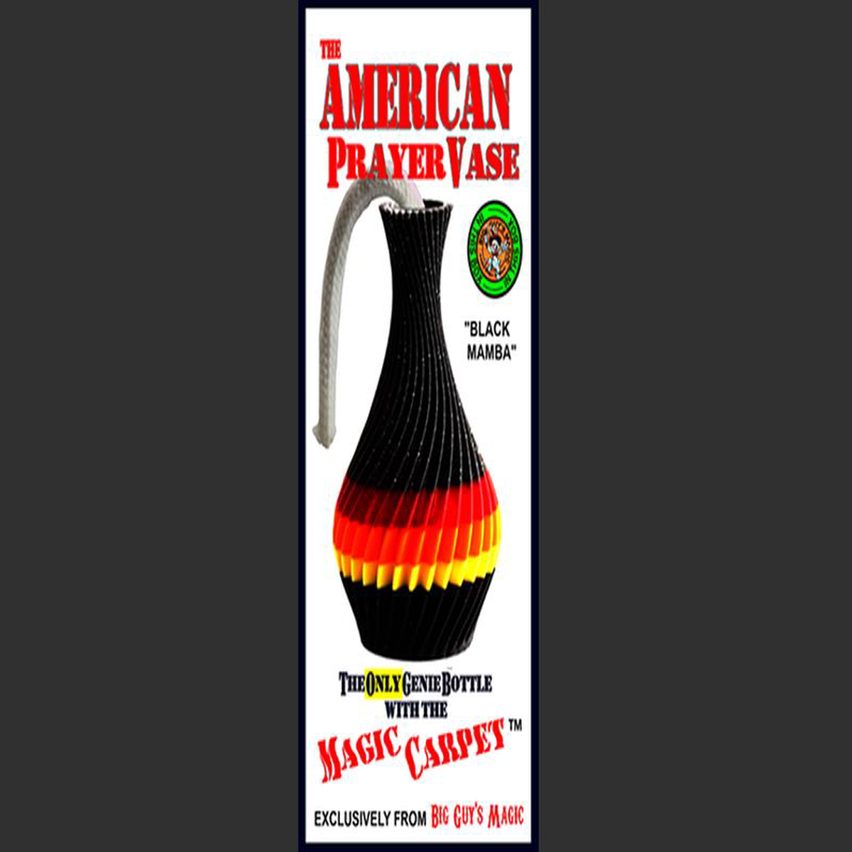 The American Prayer Vase Genie Bottle BLACK MAMBA by Big Guy8217s Magic- Trick