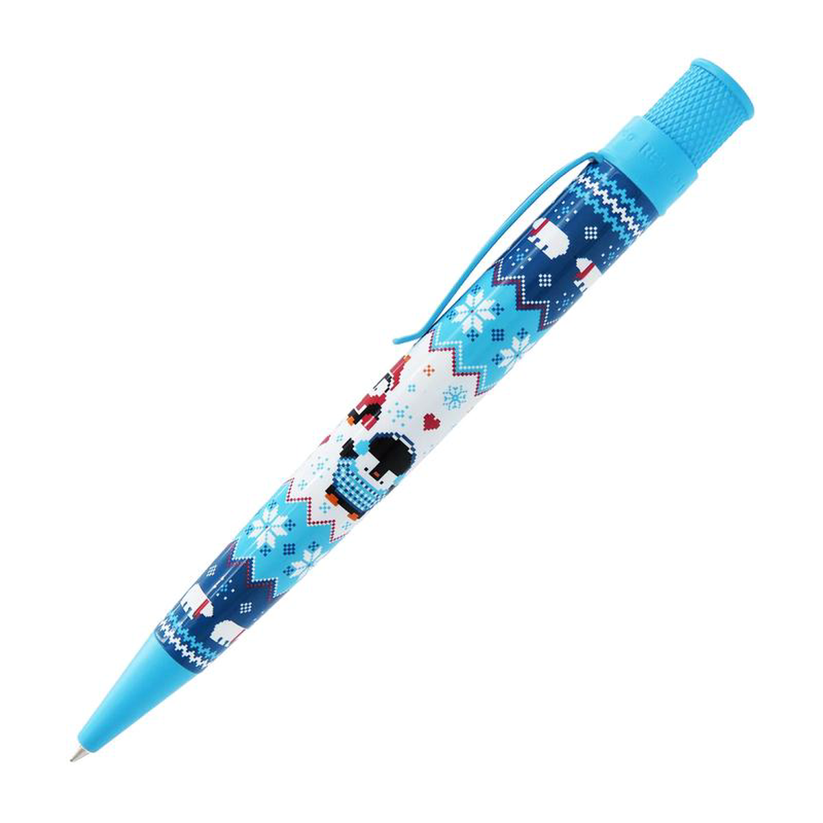 Retro 51 Collection Tornado Rollerball 8211 Cozy Penguins (Goulet Pens Exclusive)- Open Tube
