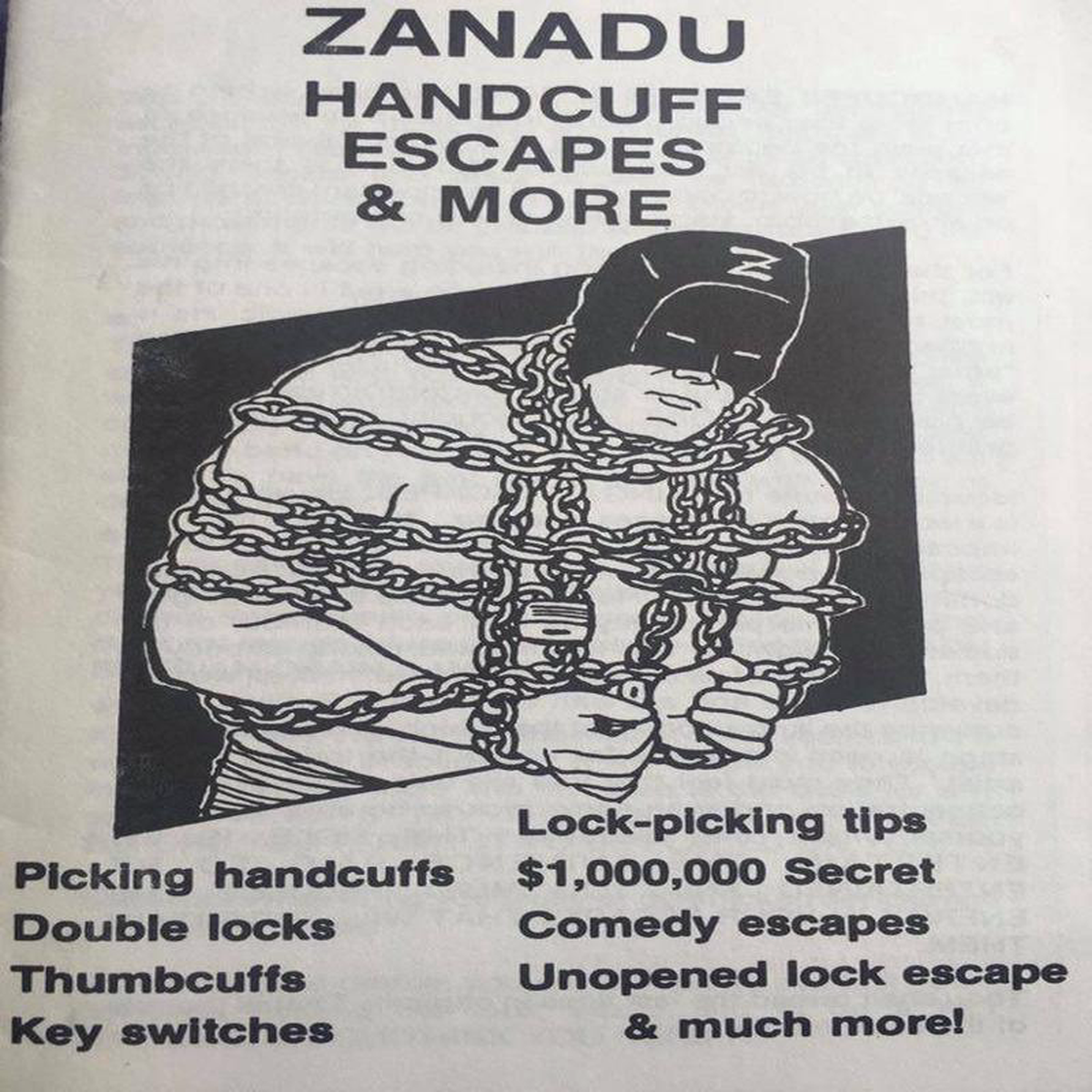 Zanadu Handcuff Escapes 038 More 8211 Book